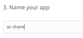 Nommer l'application.